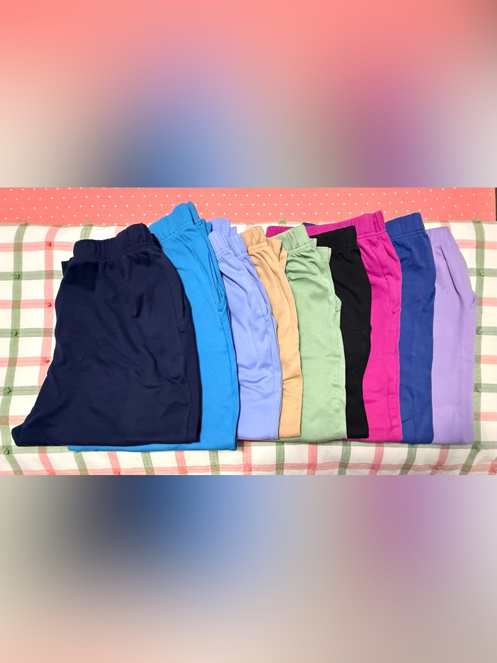 Woman Within 7-Day knit capris size 1X (22-24) 9 pair bundle